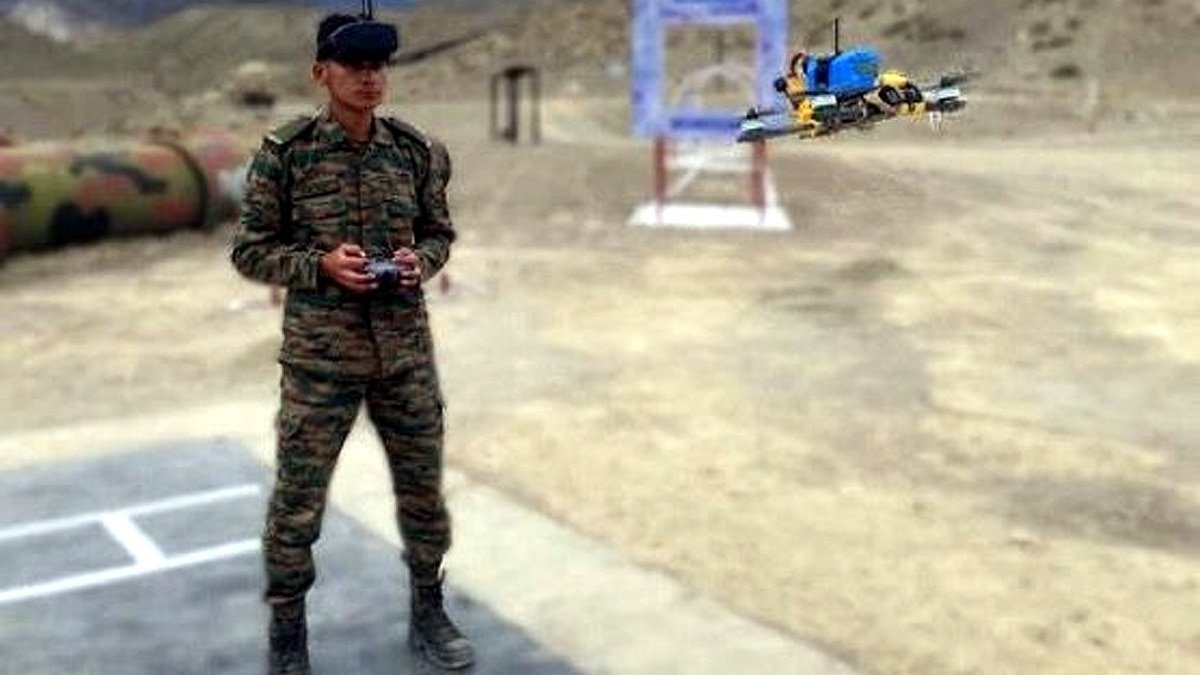 ड्रोन प्रतियोगिता में भाग लेते अग्निवीर अनिल देव. (Photo: Indian Army)