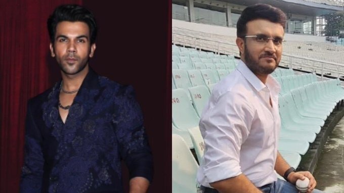 सौरव गांगुली के साथ रहेंगे राजकुमार राव (Photo: Instagram @rajkummar_rao and @souravganguly)