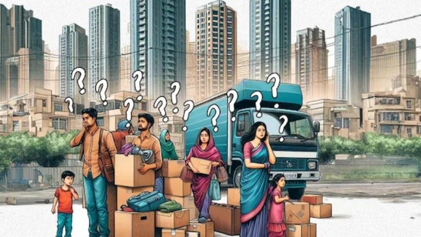 बढ़ते किराए से बेहाल महानगरों के लोग (Photo-AI Genrated)