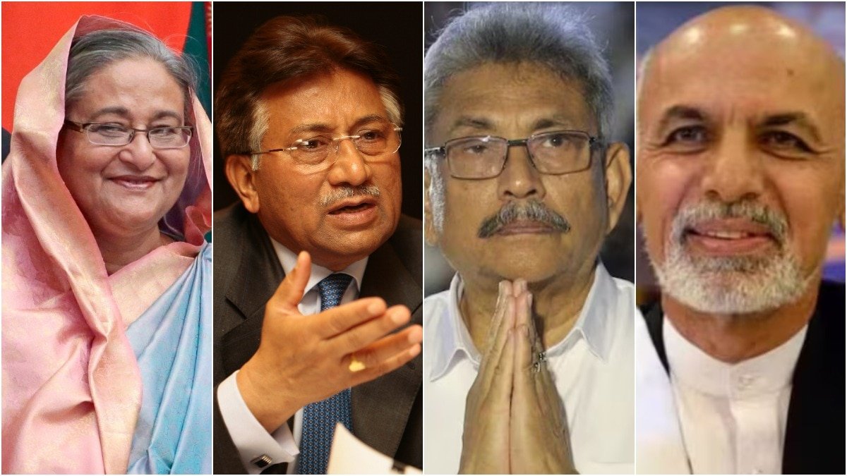 भारत के चार पड़ोसी देशों से कई ऐसे नेता हुए जिन्हें तख्तापलट के बाद देश छोड़ना पड़ा (Photo - ITG)