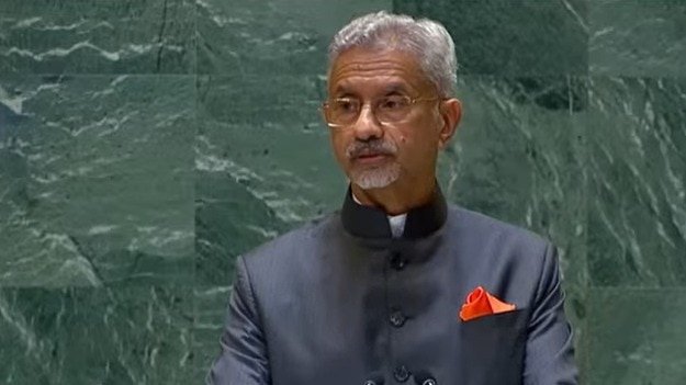 विदेश मंत्री एस जयंशकर UNGA में भारत का प्रतिनिधित्व कर रहे हैं. (Photo- Screengrab)
