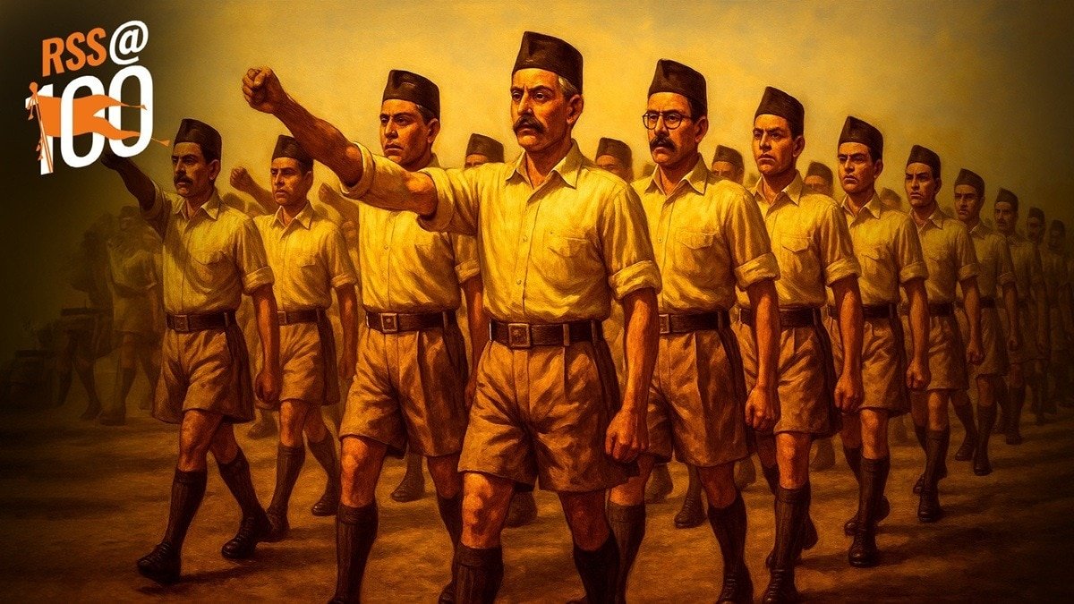 RSS के गणवेश में साल 1920 से जुड़ी लाठी (Photo: AI Generated)