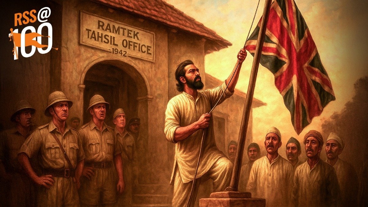 यूनियन जैक उतारने पर ब्रिटिश सरकार ने एक स्वयंसेवक को मौत की सजा सुनाई थी. (Photo: AI generated)