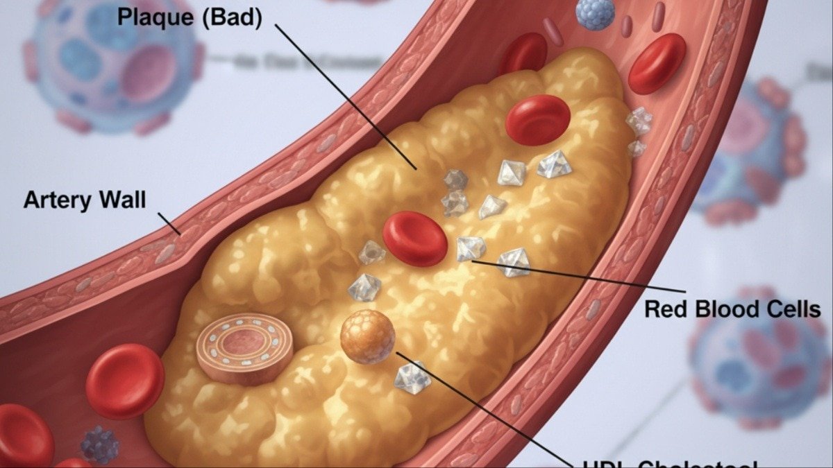 बैड कोलेस्ट्रॉल बढ़ने पर शरीर देता है ये 5 संकेत (Photo- AI generated)