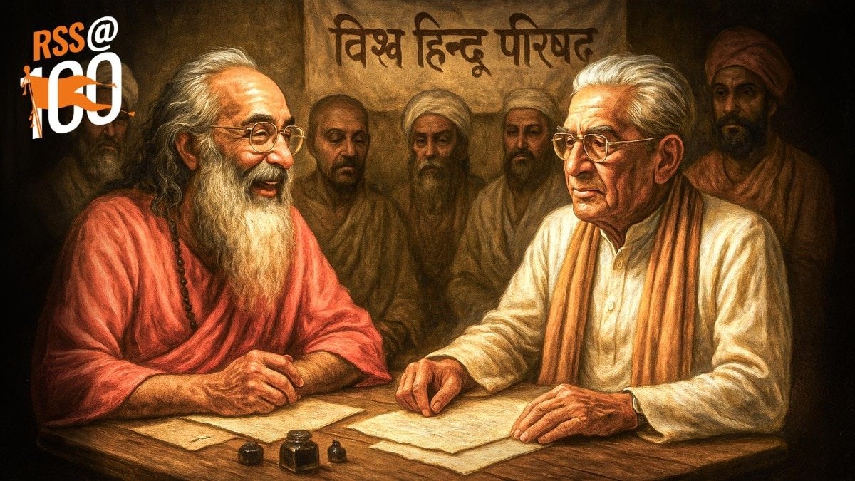 बंबई के संदीपनी आश्रम में VHP की स्थापना हुई. (Photo: AI generated)