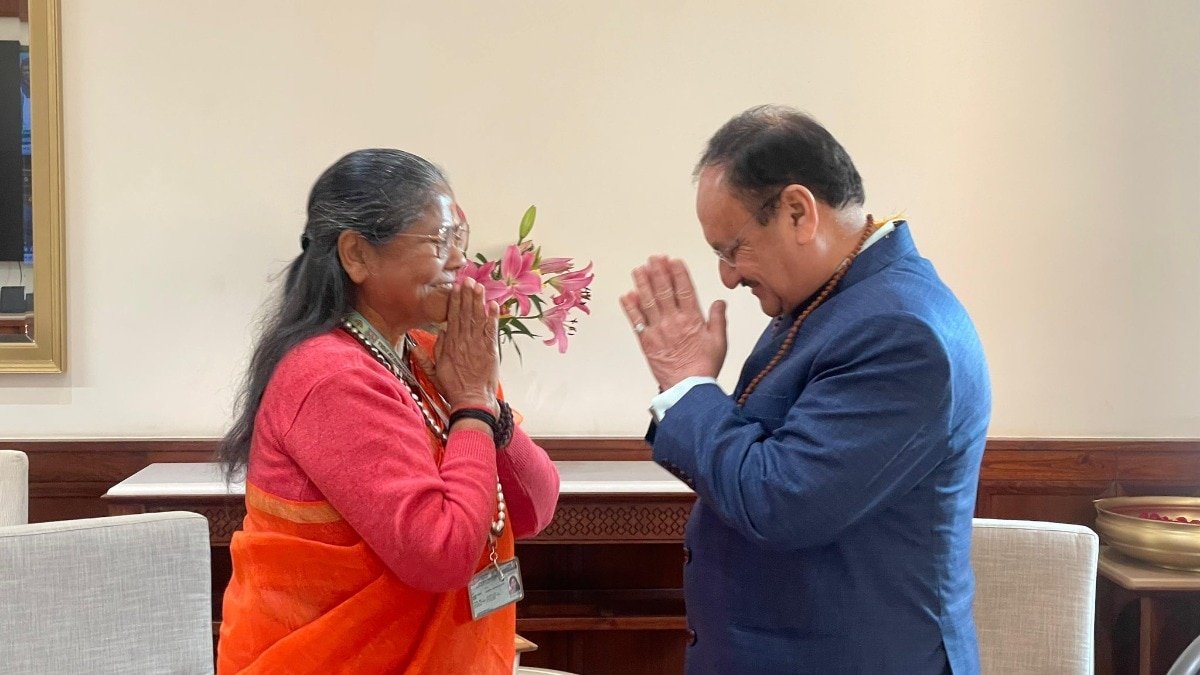 साध्वी निरंजन ने जेपी नड्डा को बिहार में जीत की शुभकामनाएं दीं (Photo: X/@SadhviNiranjan)