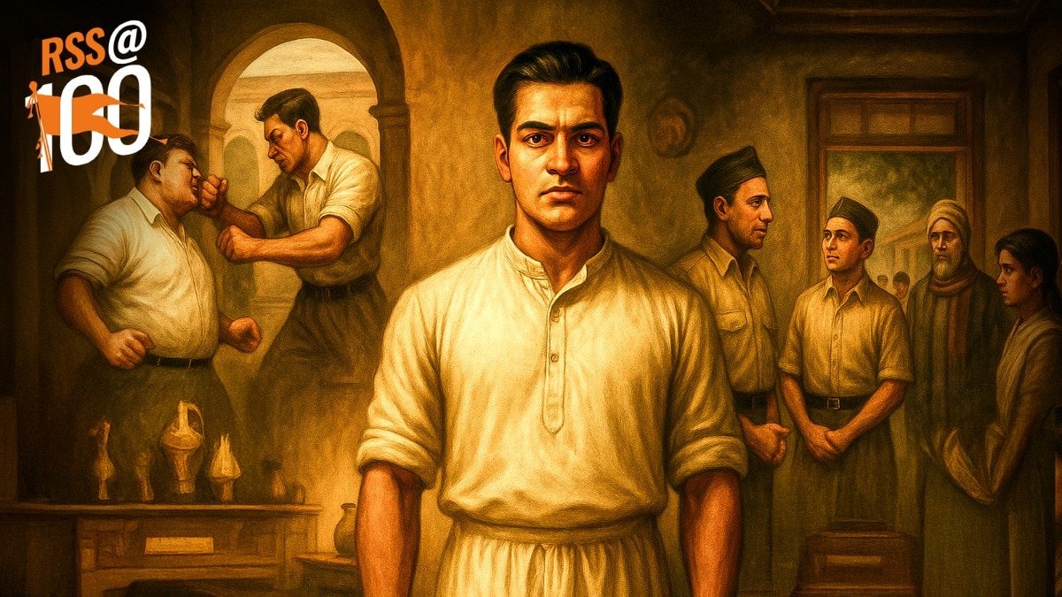 गांधीजी की आलोचना सुनकर एंग्लो इंडियन से उलझ पड़े थे रज्जू भैया. (Photo: AI generated)