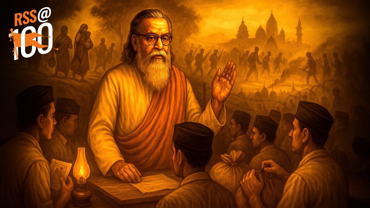 गोलवलकर ने कहा था कि पाकिस्तान के विभाजन से भारत को खुश नहीं होना चाहिए. (Photo: AI generated)